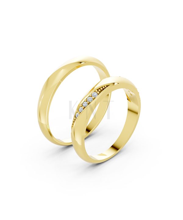 Nhẫn cưới S225 Vàng Gold thiết kế tinh tế, sang trọng