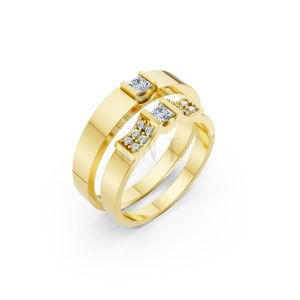 Nhẫn cưới S230 Vàng Gold thiết kế tinh tế, sang trọng
