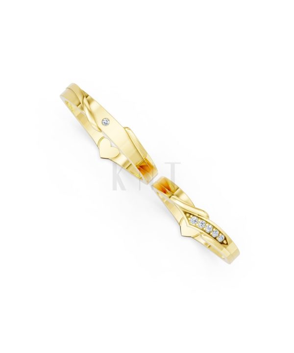 Nhẫn cưới S231 Vàng Gold thiết kế phá cách, sang trọng