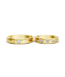 Nhẫn cưới S43 Vàng Gold thiết kế phá cách, sang trọng