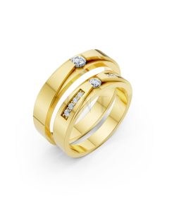 Nhẫn cưới S43 Vàng Gold thiết kế tinh tế, sang trọng
