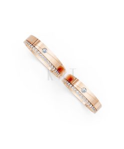 Nhẫn cưới S52 vàng hồng Rose Gold thiết kế đối xứng, phong cách, ấn tượng