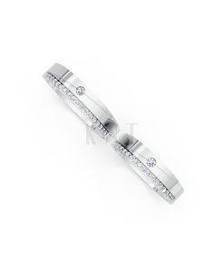 Nhẫn cưới S52 vàng trắng White Gold vàng sáng, đường nét sắc sảo, tinh tế