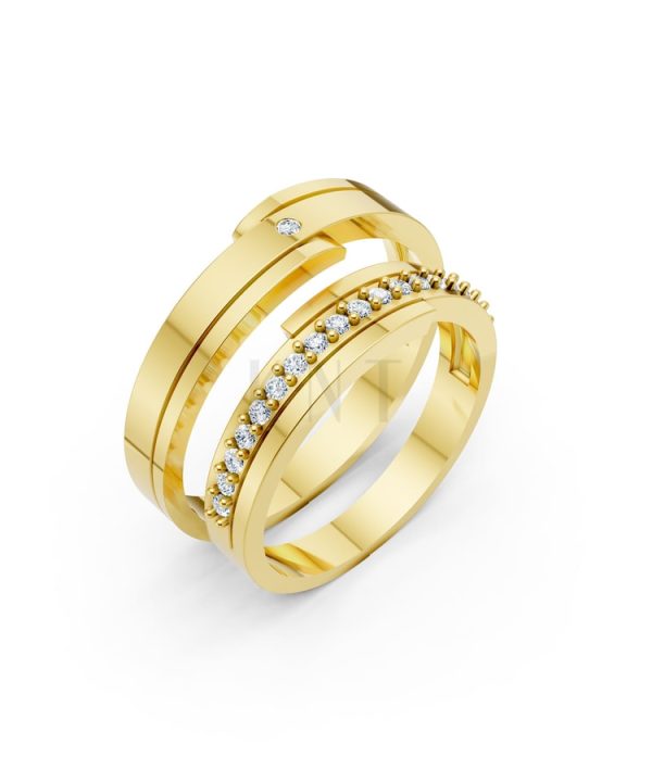 Nhẫn cưới S79 Vàng Gold thiết kế tinh tế, sang trọng