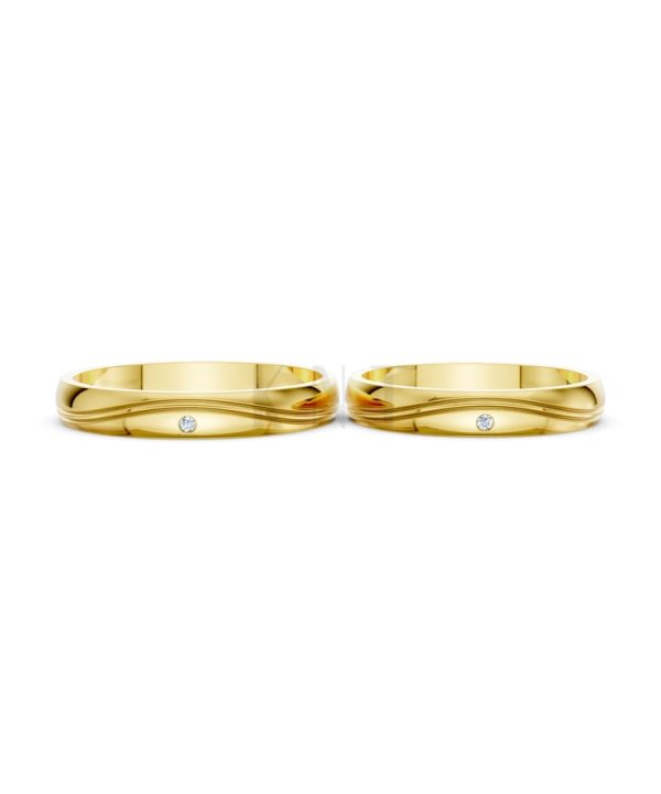 Nhẫn cưới TG1 Vàng Gold vàng 10K/14K/18K/607 cao cấp, thanh lịch