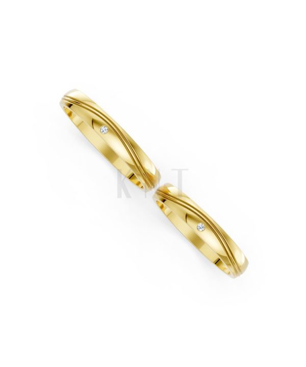 Nhẫn cưới TG1 Vàng Gold thiết kế tinh xảo, độc đáo