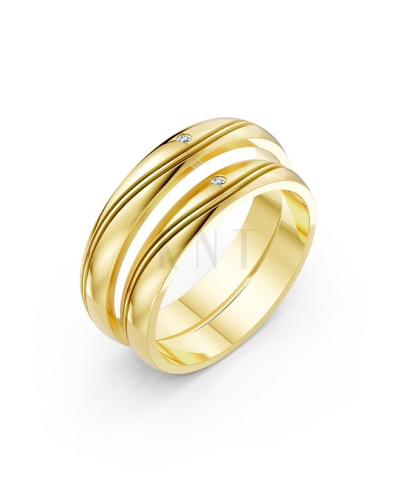 Nhẫn cưới TG1 Vàng Gold thiết kế tinh tế, sang trọng