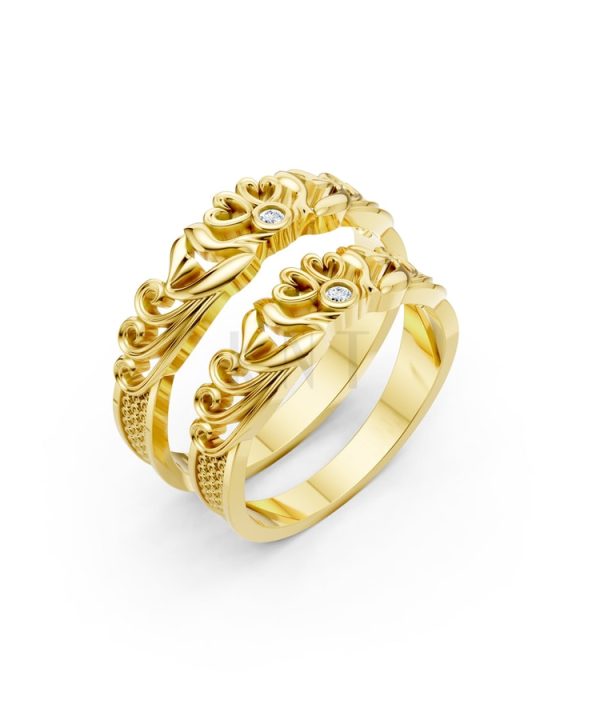 Nhẫn cưới TG17 Vàng Gold thiết kế tinh tế, sang trọng