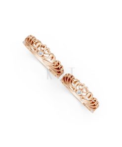 Nhẫn cưới TG17 vàng hồng Rose Gold phong cách trẻ trung, nổi bật