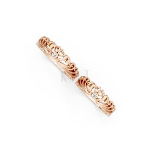 Nhẫn cưới TG17 vàng hồng Rose Gold phong cách trẻ trung, nổi bật