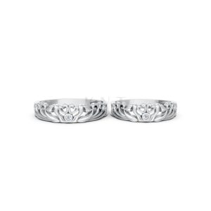 Nhẫn cưới TG17 vàng trắng White Gold thiết kế trẻ trung, hiện đại