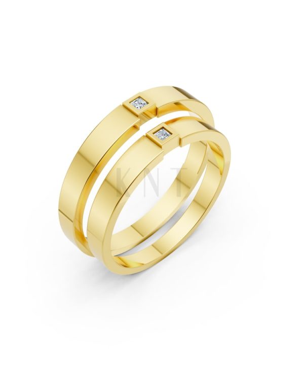 Nhẫn cưới TG2 Vàng Gold thiết kế tinh tế, sang trọng