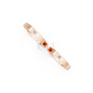 Nhẫn cưới TG2 vàng hồng Rose Gold vàng đẹp, kiểu dáng trẻ trung, độc đáo