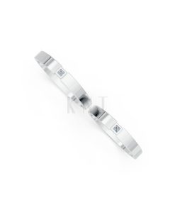 Nhẫn cưới TG2 vàng trắng White Gold kiểu dáng cá tính, hiện đại