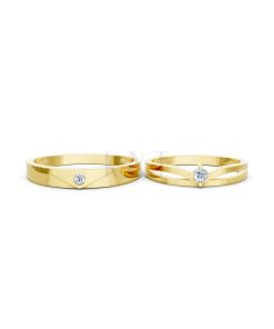 Nhẫn cưới TG21 Vàng Gold vàng 10K/14K/18K/607 cao cấp, thanh lịch