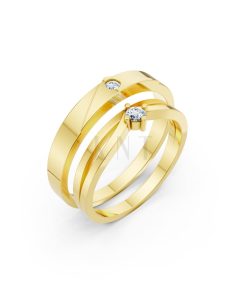 Nhẫn cưới TG21 Vàng Gold thiết kế tinh tế, sang trọng