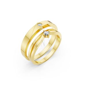 Nhẫn cưới TG21 Vàng Gold thiết kế tinh tế, sang trọng