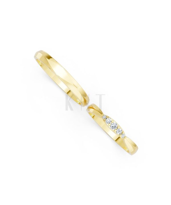 Nhẫn cưới TG25 Vàng Gold thiết kế phá cách, sang trọng