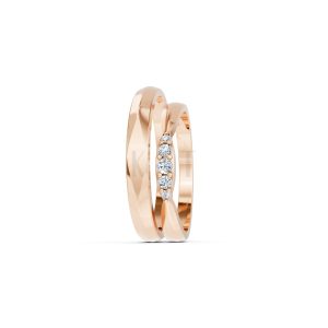 Nhẫn cưới TG25 vàng hồng Rose Gold phong cách trẻ trung, nổi bật