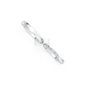 Nhẫn cưới TG25 vàng trắng White Gold kiểu dáng cá tính, hiện đại