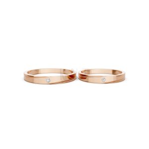 Nhẫn Cưới TG3 vàng hồng Rose Gold phong cách trẻ trung, nổi bật