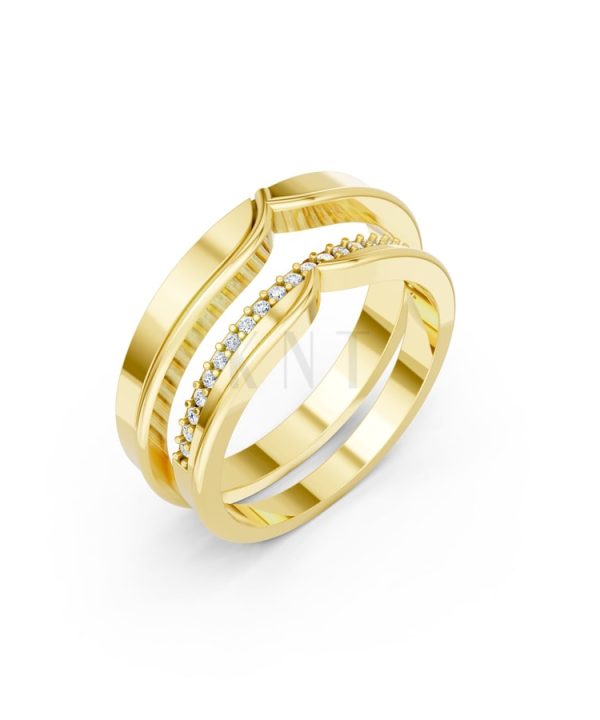 Nhẫn cưới TG4 Vàng Gold thiết kế tinh tế, sang trọng