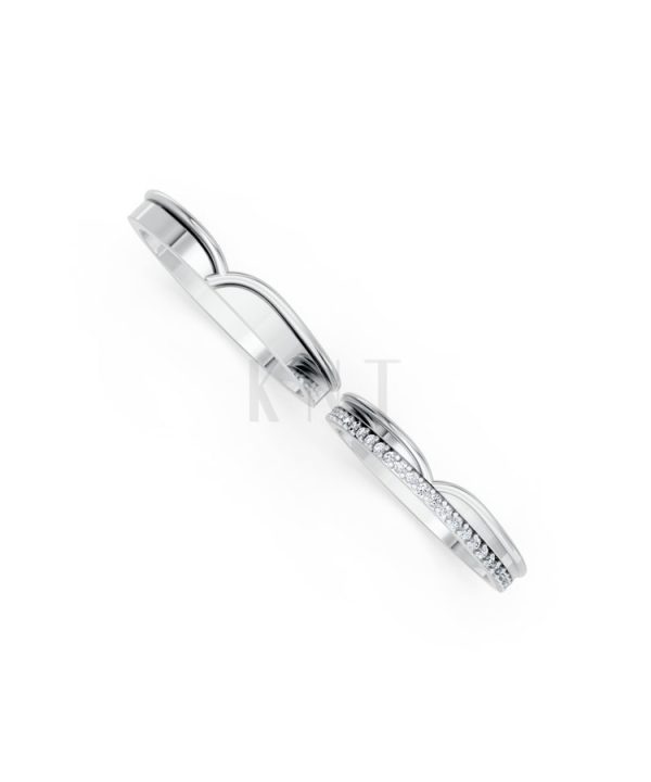 Nhẫn cưới TG4 vàng trắng White Gold kiểu dáng cá tính, hiện đại