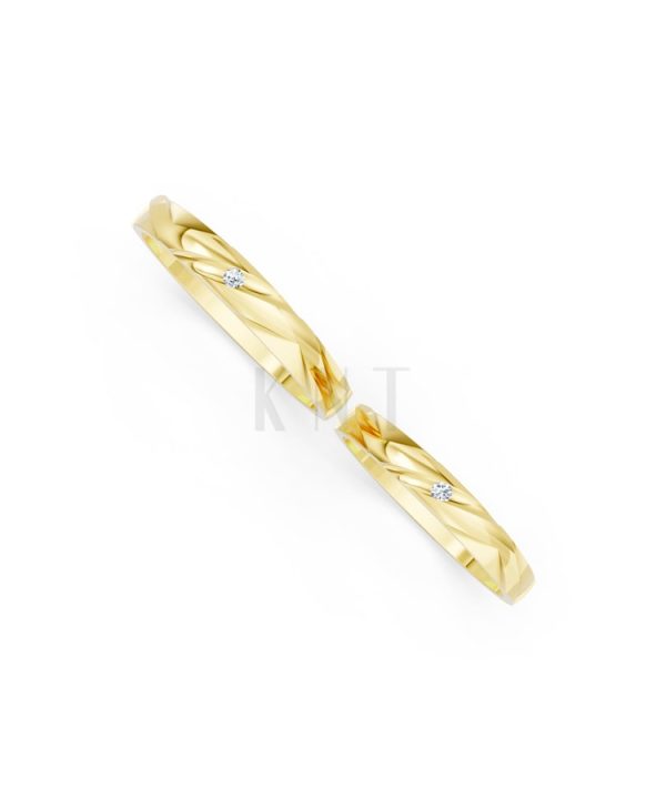 Nhẫn cưới TG6 vàng trắng White Gold kiểu dáng hiện đại, nổi bật