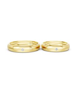 Nhẫn cưới TG8 Vàng Gold vàng 10K/14K/18K/607 cao cấp, thanh lịch
