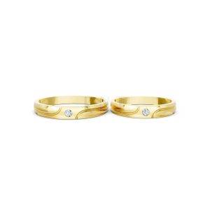 Nhẫn cưới TG9 Vàng Gold vàng 10K/14K/18K/607 cao cấp, thanh lịch