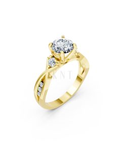 Nhẫn đính hôn đá cao cấp R397 – AILANI màu Vàng Gold thiết kế tinh tế, sang trọng