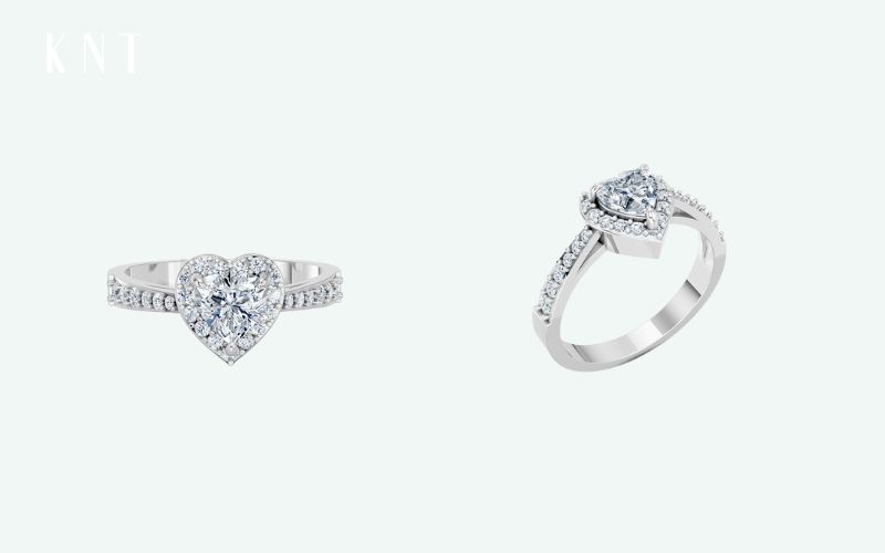 Nhẫn cầu hôn R11 được đính đá CZ 