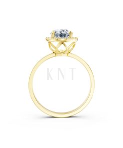 Nhẫn đính hôn LX2D màu Vàng Gold vàng 10K/14K/18K/607 cao cấp, thanh lịch