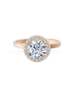 Nhẫn đính hôn LX2D màu vàng hồng Rose Gold phong cách trẻ trung, nổi bật