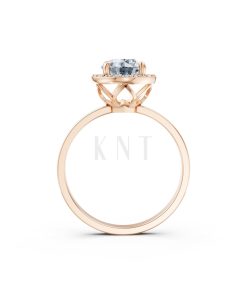 Nhẫn đính hôn LX2D màu vàng hồng Rose Gold vàng đẹp, kiểu dáng trẻ trung, độc đáo