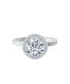 Nhẫn đính hôn LX2D màu vàng trắng White Gold vàng sáng bóng, thiết kế trẻ trung