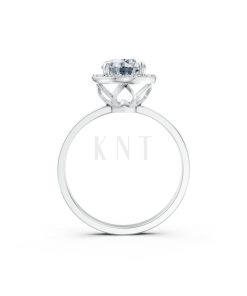 Nhẫn đính hôn LX2D màu vàng trắng White Gold vàng sáng, đường nét sắc sảo, tinh tế