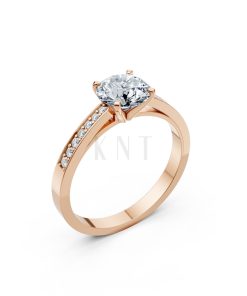 Nhẫn đính hôn LX3D màu vàng hồng Rose Gold họa tiết ấn tượng, cá tính