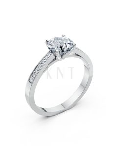 Nhẫn đính hôn LX3D màu vàng trắng White Gold kiểu dáng hiện đại, nổi bật