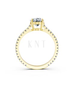 Nhẫn đính hôn LX4D màu Vàng Gold thiết kế phá cách, sang trọng