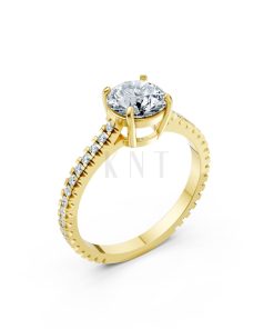 Nhẫn đính hôn LX4D màu Vàng Gold thiết kế tinh tế, sang trọng