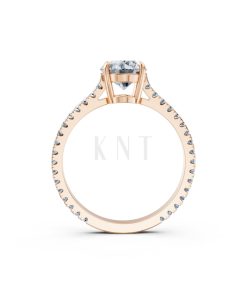 Nhẫn đính hôn LX4D màu vàng hồng Rose Gold vàng đẹp, kiểu dáng trẻ trung, độc đáo