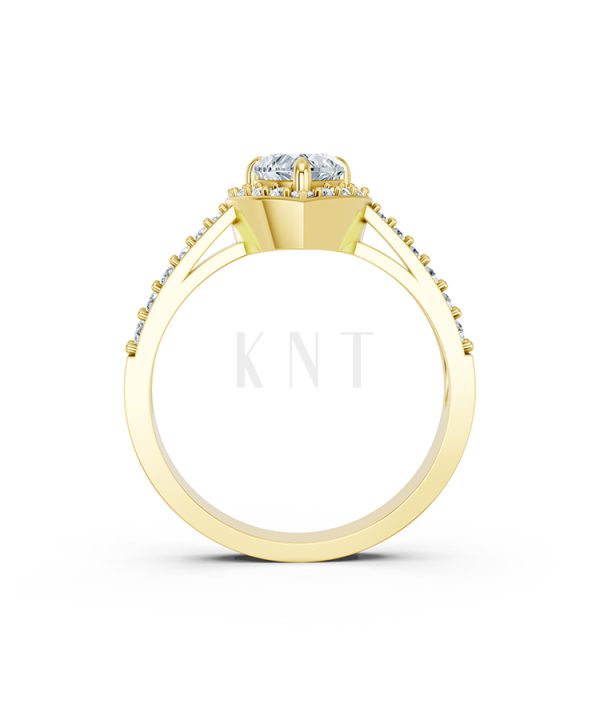 Nhẫn đính hôn R11 màu Vàng Gold vàng 10K/14K/18K/607 cao cấp, thanh lịch