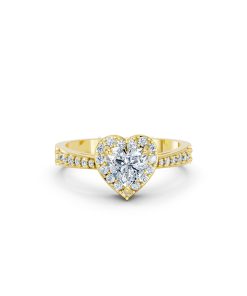 Nhẫn đính hôn R11 màu Vàng Gold thiết kế tinh xảo, độc đáo