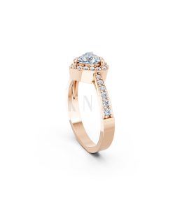 Nhẫn đính hôn R11 màu vàng hồng Rose Gold phong cách trẻ trung, nổi bật