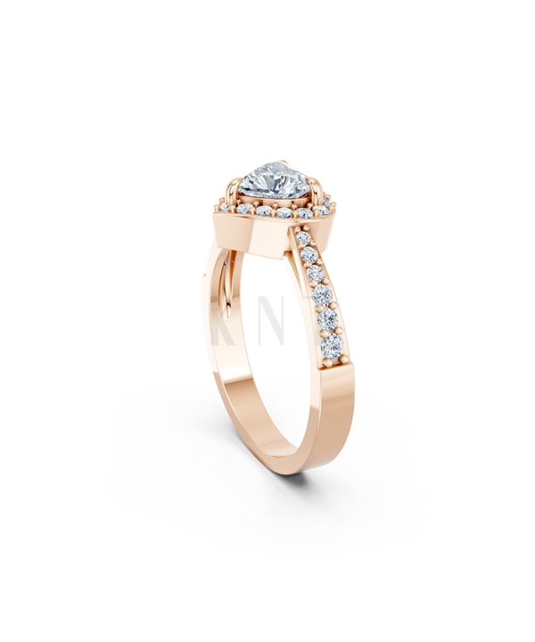 Nhẫn đính hôn R11 màu vàng hồng Rose Gold phong cách trẻ trung, nổi bật
