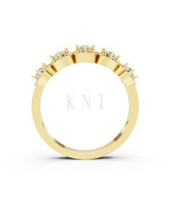 Nhẫn đính hôn R212 màu Vàng Gold vàng 10K/14K/18K/607 cao cấp, thanh lịch