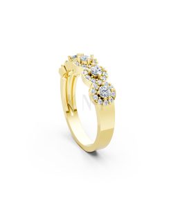 Nhẫn đính hôn R212 màu Vàng Gold thiết kế tinh xảo, độc đáo