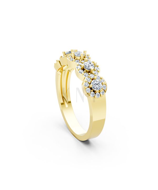 Nhẫn đính hôn R212 màu Vàng Gold thiết kế tinh xảo, độc đáo