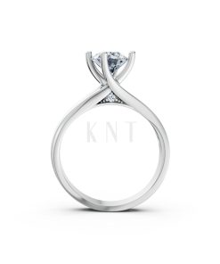 Nhẫn đính hôn đá US R225 kiểu dáng hiện đại, mặt đá lớn màu vàng trắng White Gold kiểu dáng cá tính, hiện đại